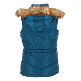 Canada Weather Gear Women's Puffer Vest with Faux Fur Trim Hood by PROOZY