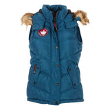 Canada Weather Gear Women's Puffer Vest with Faux Fur Trim Hood by PROOZY