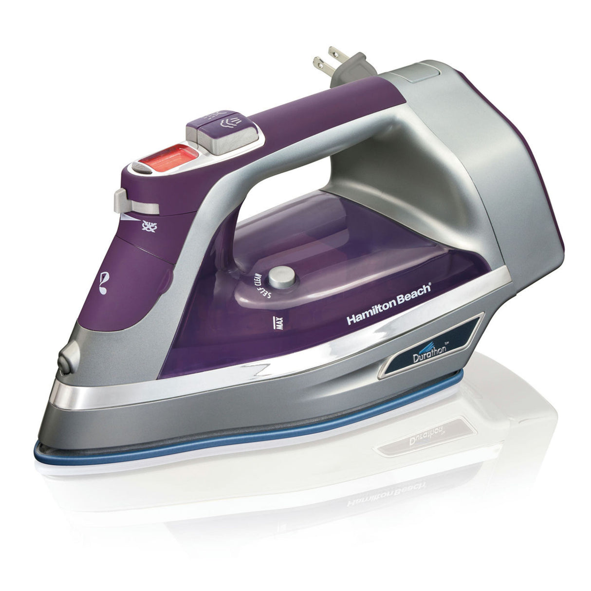 Hamilton Beach Durathon Digital Display Retractable Cord Iron - Purple