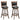 Set of 2 29 Inch Swivel Bar Height Stool Wood Dining Chair Barstool-Brown