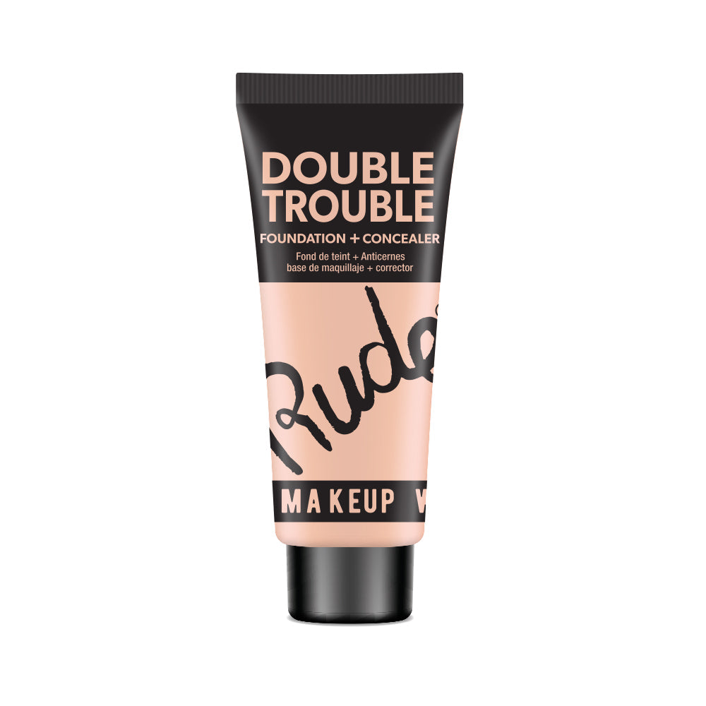 RUDE Double Trouble Foundation + Concealer - Silk 01