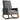 Rocking High Back Upholstered Lounge Armchair with Side Pocket-Gray