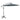 10 Feet Offset Umbrella with 8 Ribs Cantilever and Cross Base-Gray