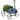 Wooden Wagon Plant Bed With Wheel for Garden Yard-Green