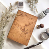 World Map 7x5 Handmade Leather Journal by Soothi