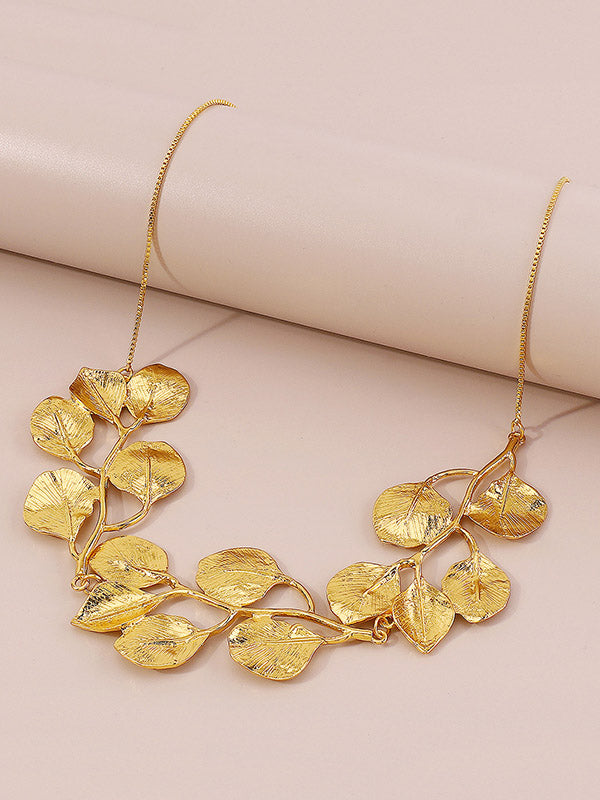 Leaves Shape Solid Color Necklaces Accessories by migunica