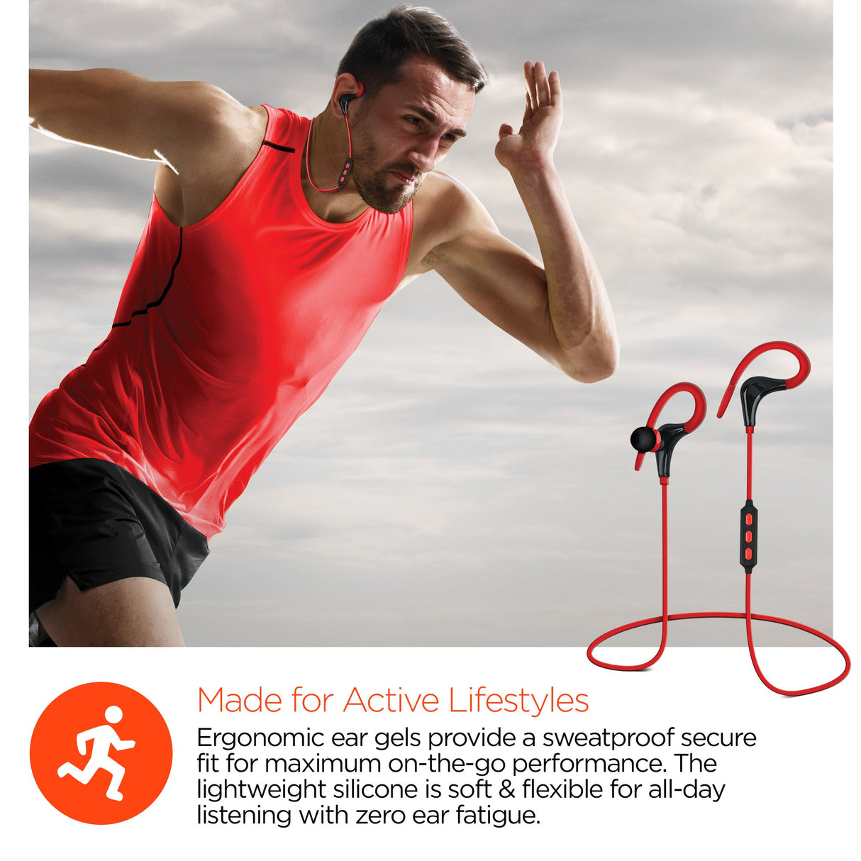 HyperGear Marathon Sport Wireless Bluetooth Earphones (MARPHONES-PRNT) by Jupiter Gear