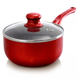 Better Chef 2Qt Ceramic-Coated Saucepan with Glass Lid by Jupiter Gear Home