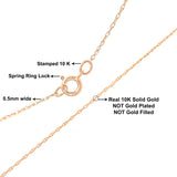 10K Gold 0.5 mm Slender & Dainty Fine Rope Chain Necklace by Infinite Jewels