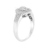 .925 Sterling Silver 1/3 Cttw Pave Set Round-Cut Diamond Braided Halo Cocktail Ring (I-J Color, I2-I3 Clarity) by Infinite Jewels