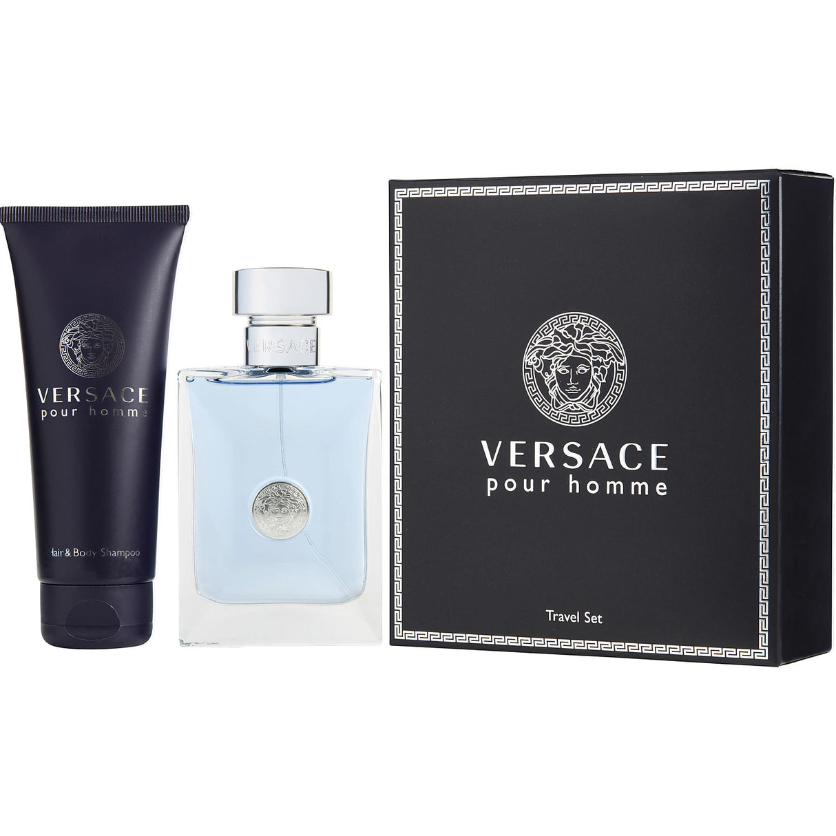 VERSACE POUR HOMME by Gianni Versace - EDT SPRAY 3.4 OZ & HAIR AND BODY SHAMPOO 3.4 OZ (TRAVEL OFFER) - Men