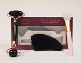 Black Obsidian Facial Roller With Gua Sha Set by ZAQ Skin & Body