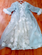 Flower embroderied Weddingdress with Tull and Satin underlayers by AkitaArigatosonFashion