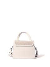 Evelyn Bag in Canvas and Genuine Leather, White by Bob Oré