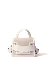 Evelyn Bag in Canvas and Genuine Leather, White by Bob Oré