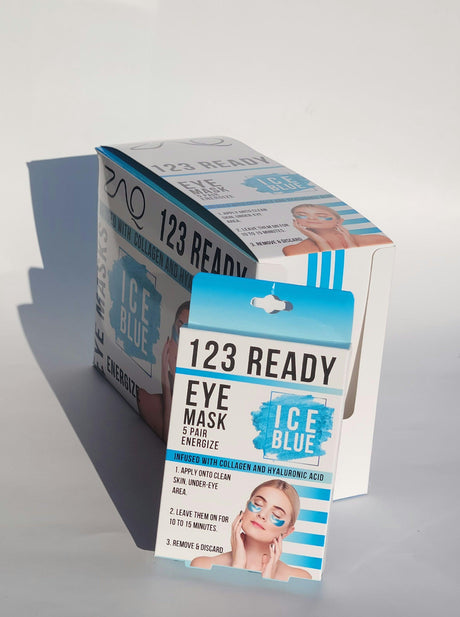 123 Ready ICE BLUE ENERGIZE GEL EYE PATCHES by ZAQ Skin & Body