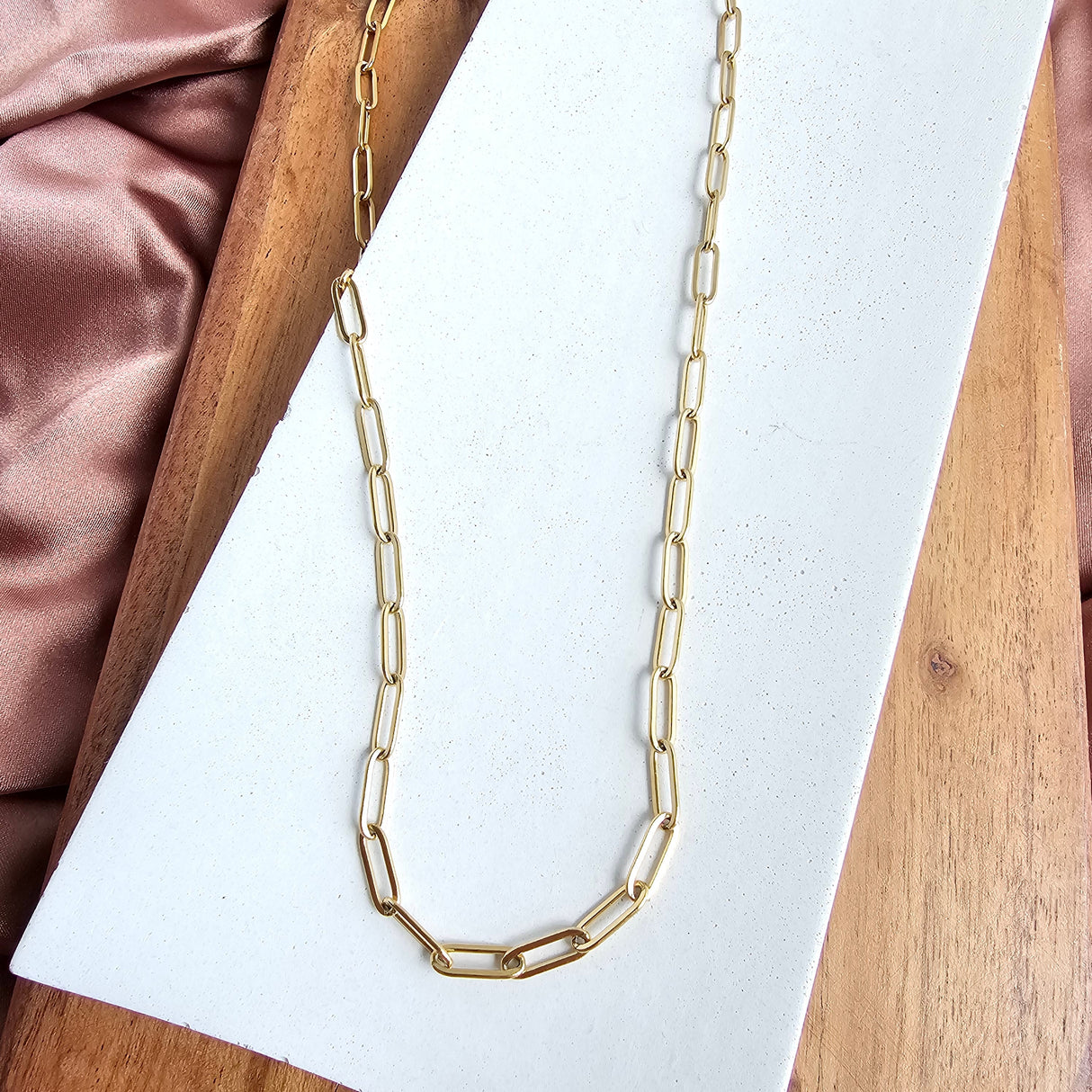 Luxe Gold Paper Clip Chain - 20" by Spiffy & Splendid