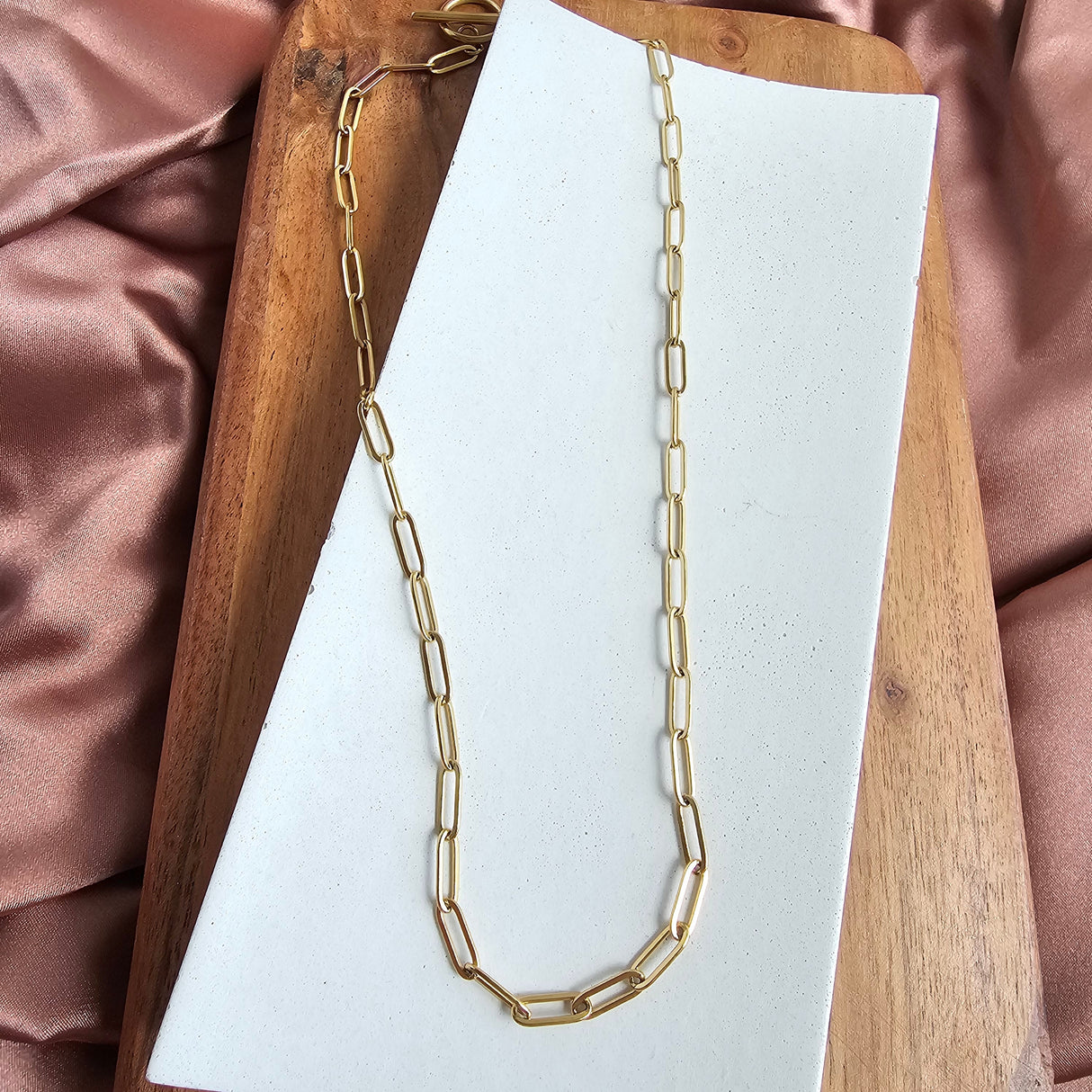 Luxe Gold Paper Clip Chain - 20" by Spiffy & Splendid