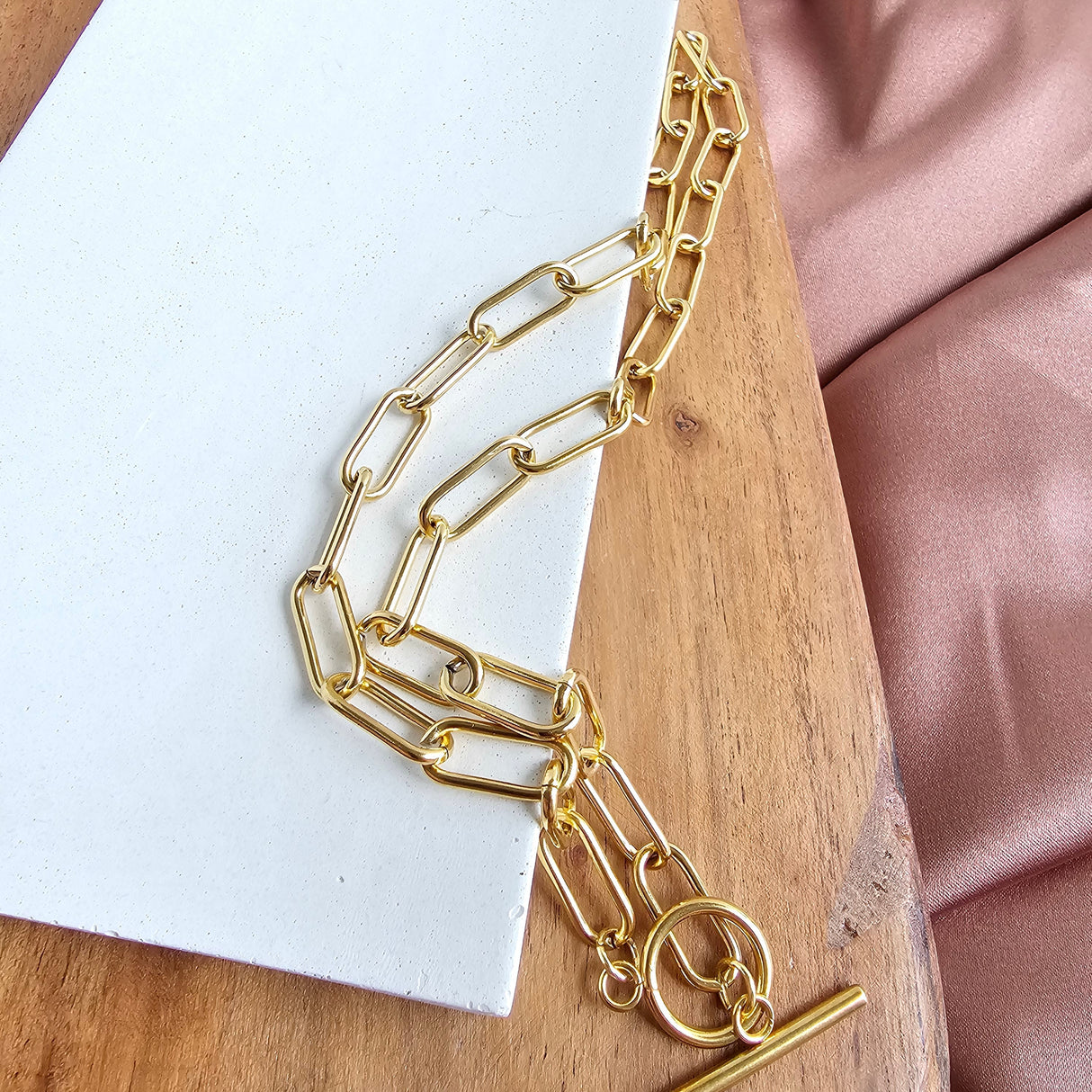 Luxe Gold Chunky Paper Clip Chain - 20" by Spiffy & Splendid