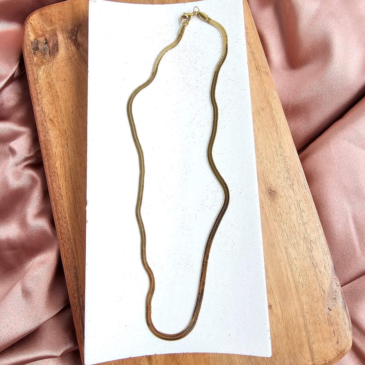 Luxe Gold Delicate Herringbone Chain - 16" by Spiffy & Splendid