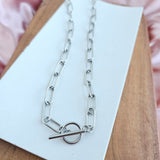 Luxe Silver Chunky Paper Clip Chain - 18" by Spiffy & Splendid