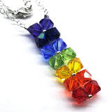 Handmade True Rainbow Crystal Rock Candy Necklace by Alexa Martha Designs