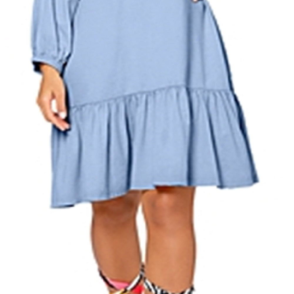 Leota Women's Embroidered Luna Dress in Chambray Blue Small Lord & Taylor Blue Size S by Steals