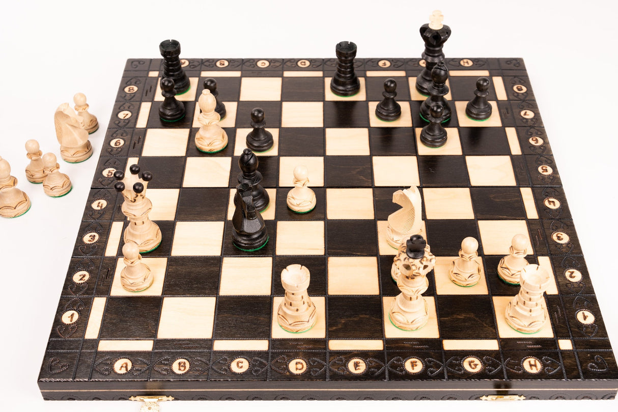 21" Ambassador Wooden Chess Set by Chess House