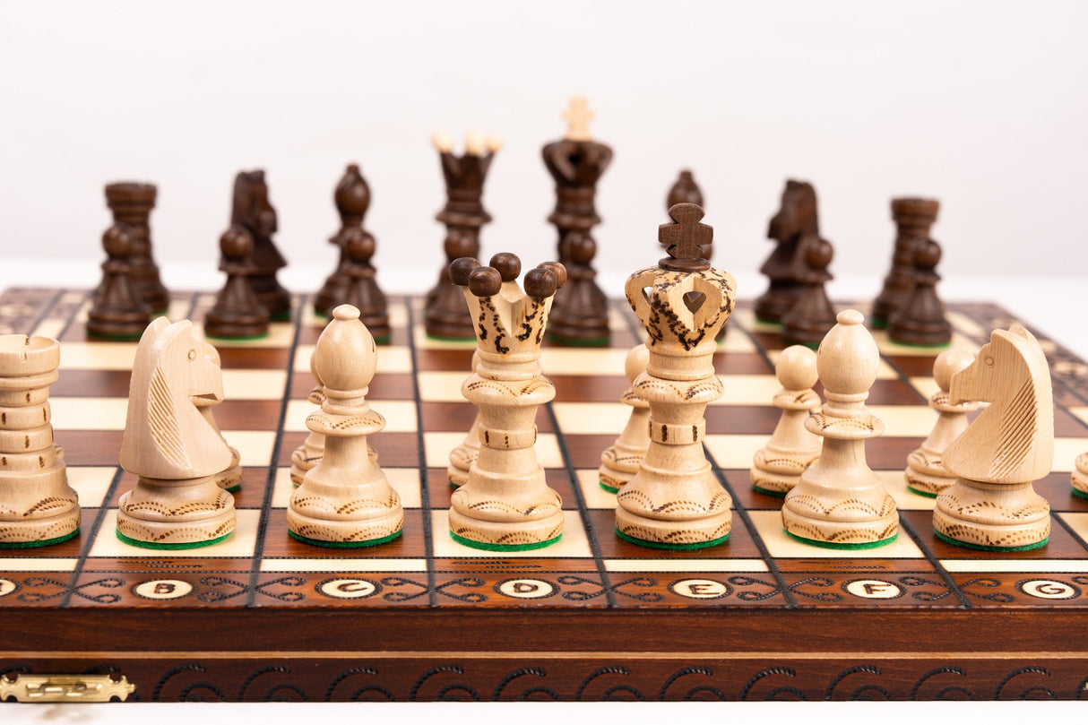 21" Ambassador Wooden Chess Set by Chess House