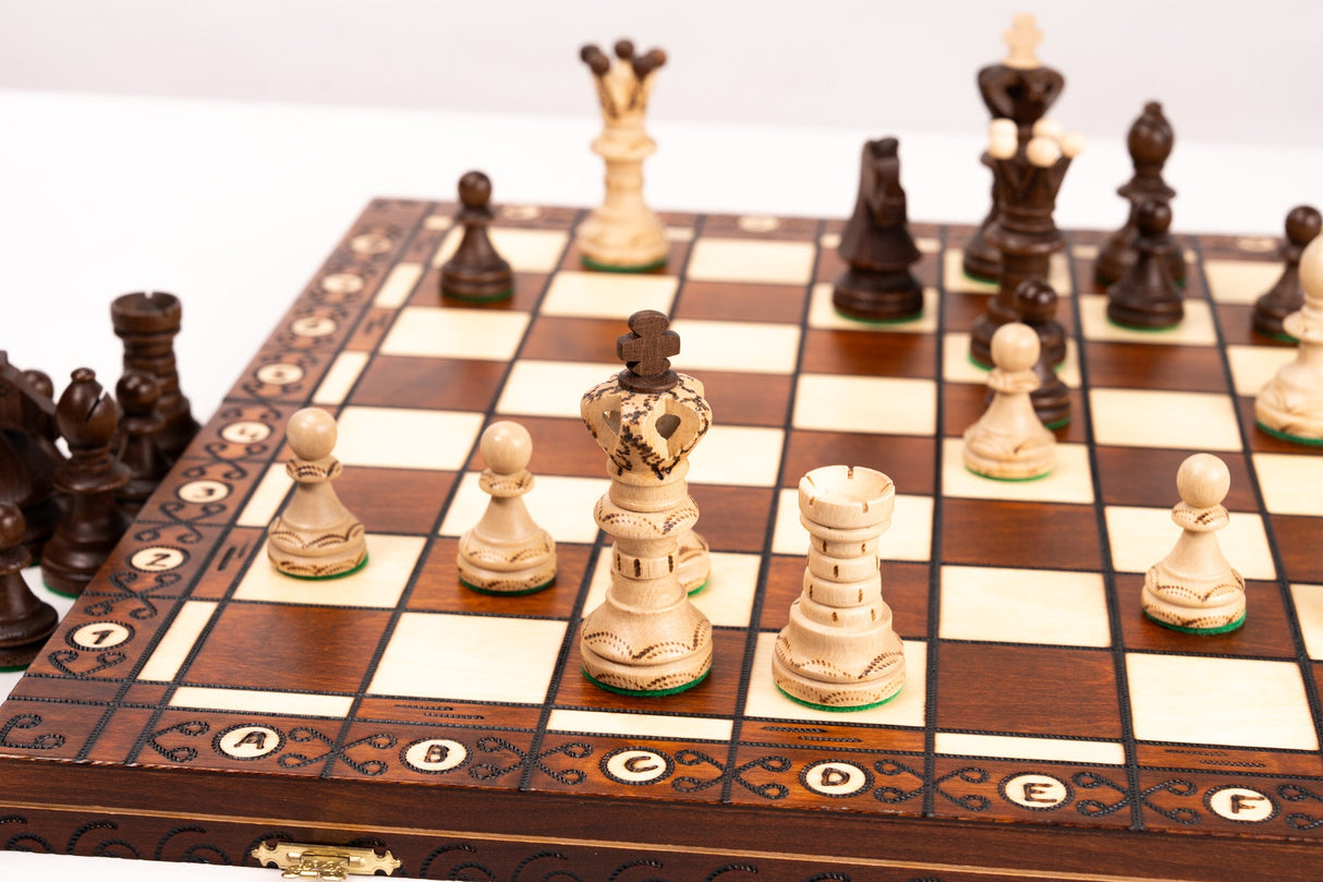 21" Ambassador Wooden Chess Set by Chess House