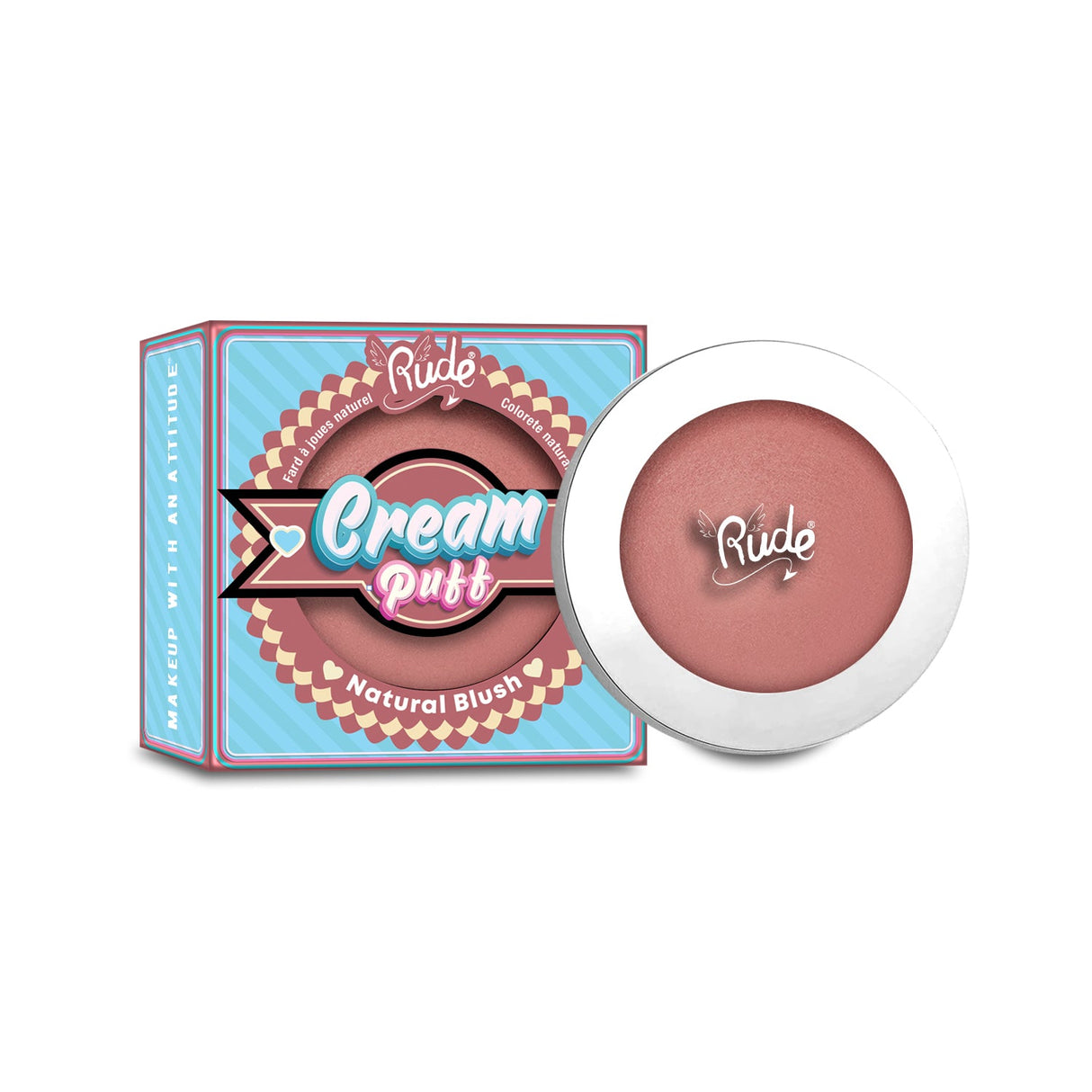 RUDE Cream Puff Natural Blush - Mochi