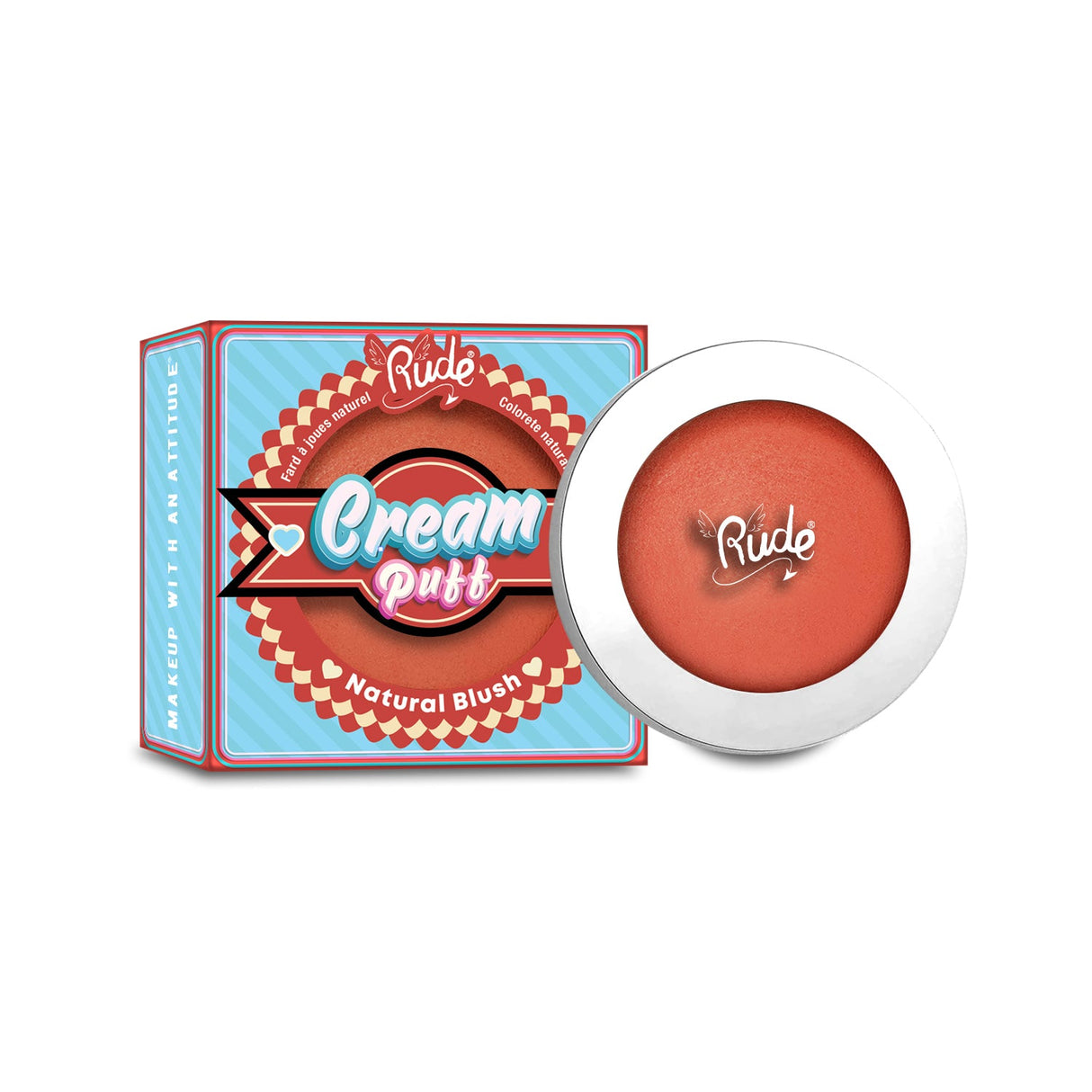 RUDE Cream Puff Natural Blush - Fruit Tart