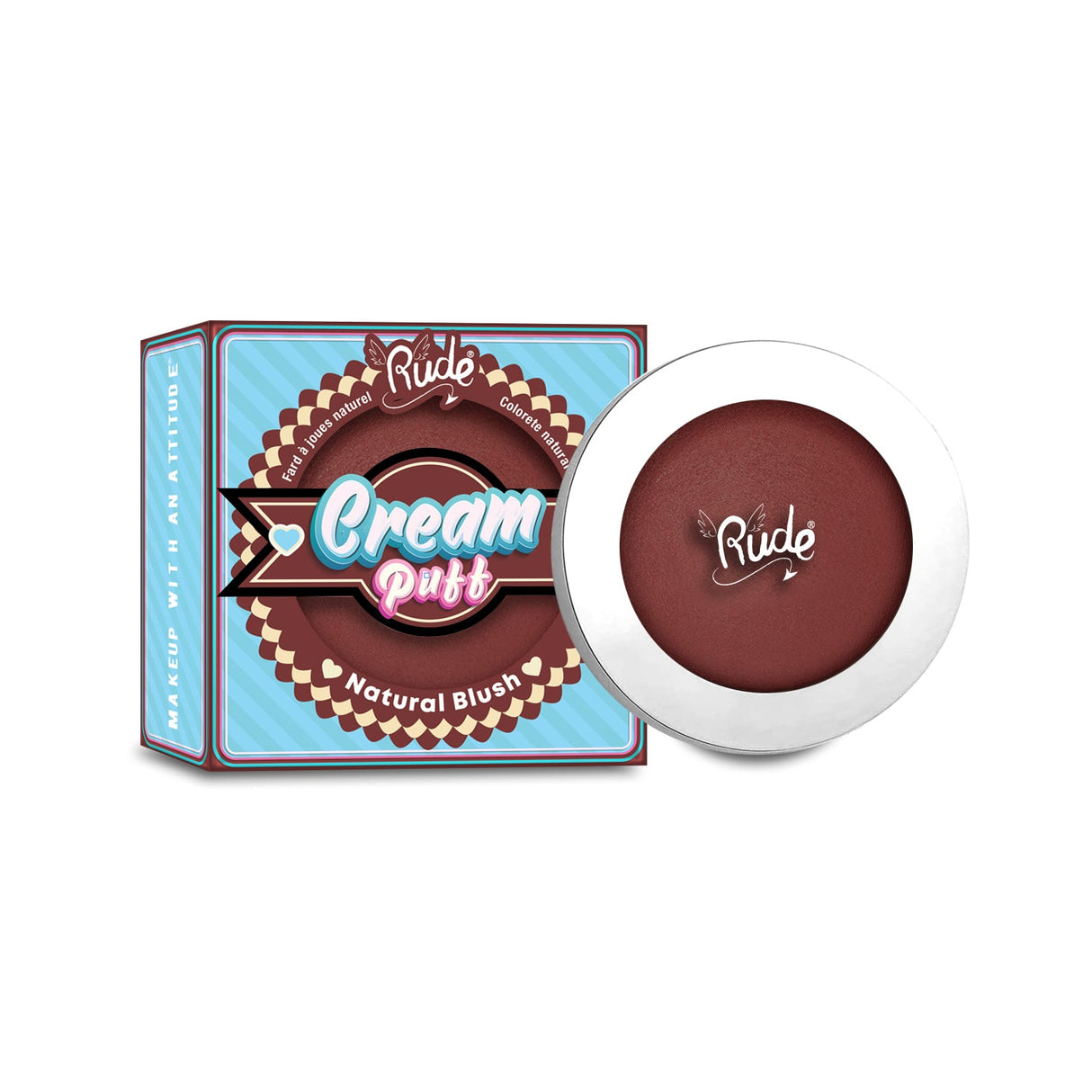 RUDE Cream Puff Natural Blush - Red Velvet