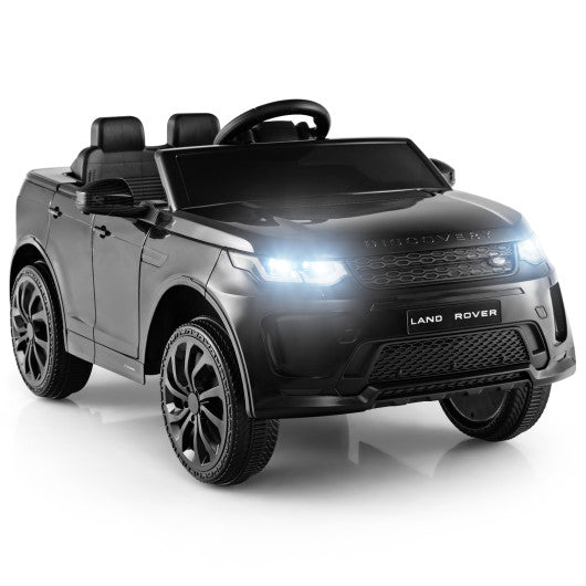 12V Kids Ride On Car with Remote Control Lockable Doors Slow Start System and LED Lights-Black