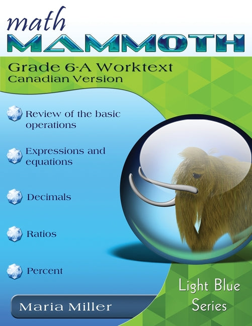 Math Mammoth Grade 6-A Worktext, Canadian Version - Paperback by Books by splitShops