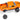 Ram 1500 Pickup Truck Lifted with Balloon Tires Orange with Flames 1/50 Diecast Model by Siku