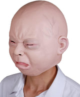 Halloween Costume Party Baby Mask Full Head for Adults Latex Cry Baby Mask by Js House - Vysn