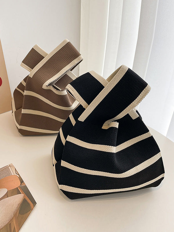 Urban Contrast Color Striped Bags Accessories Handbags by migunica