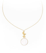 Rajani Moon Phase Drop Necklace - Mother of Pearl, Fair Trade by Matr Boomie