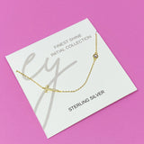 Finest Shine Initial Sterling Silver Necklace by Ellisonyoung.com