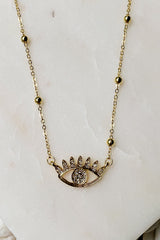 Bright & Studded Eye Necklace by Ellisonyoung.com