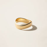 14k Solid Gold Curved Ring by Italic