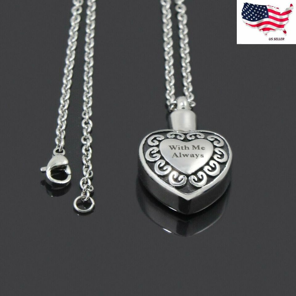 "With Me Always" Cremation Keepsake Necklace #ns23 _mkpt by Js House