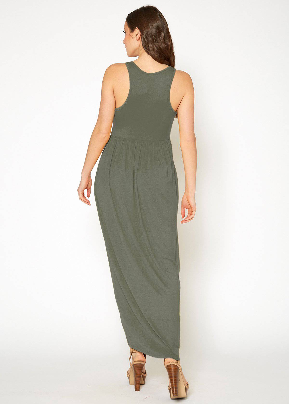 Womens Sleeveless Pleated Maxi Dress by Shop at Konus