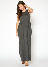 Womens Sleeveless Pleated Maxi Dress by Shop at Konus