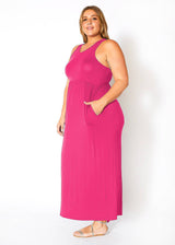 Plus Size Womens Sleeveless Pleated Maxi Dress by Shop at Konus