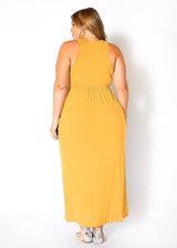 Plus Size Womens Sleeveless Pleated Maxi Dress by Shop at Konus