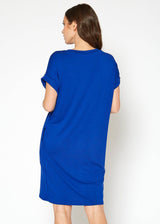 Women's Round Neck T-shirt Dress With Pocket by Shop at Konus