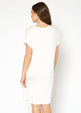 Women's Round Neck T-shirt Dress With Pocket by Shop at Konus