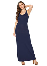 Women's Sleeveless Scoop Neck Maxi Dress by Shop at Konus